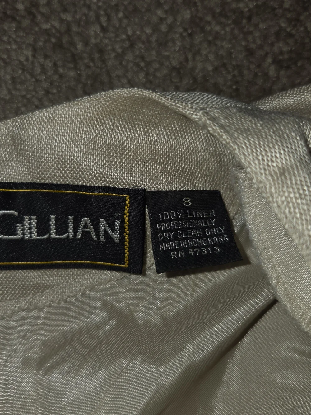 Vintage St. Gillian 100% Linen Wrap Dress Belted Natural Oatmeal Size 8 - Picture 5 of 11